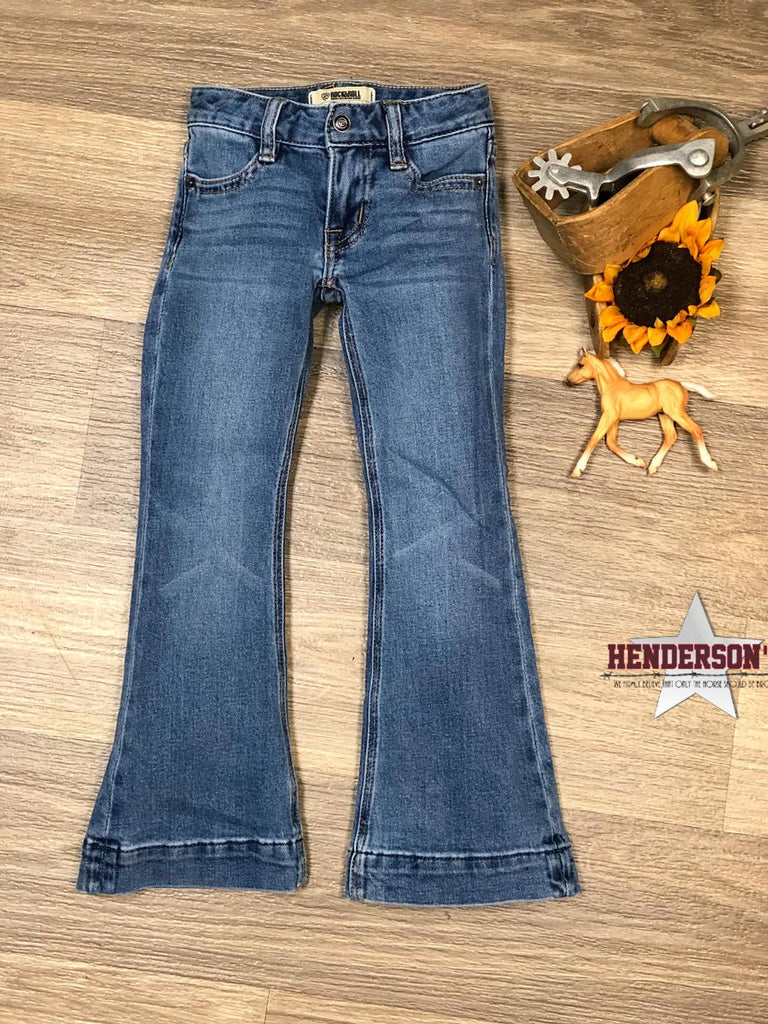 Girl's Rock & Roll Trouser Jeans ~ Lt Wash - Henderson's Western Store