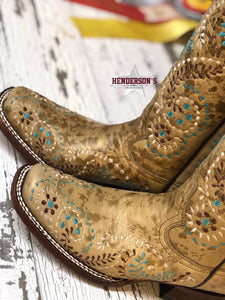 Load image into Gallery viewer, Gold Embroidery Boot - Henderson&#39;s Western Store