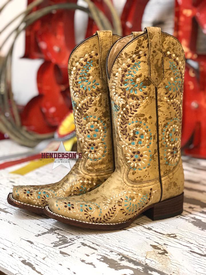 Gold Embroidery Boot - Henderson's Western Store