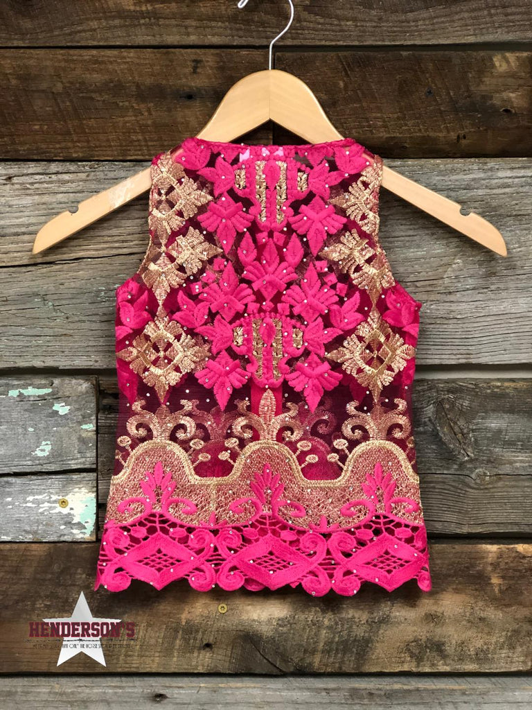 Golden Pink "Mini"  Youth Show Vest - Henderson's Western Store