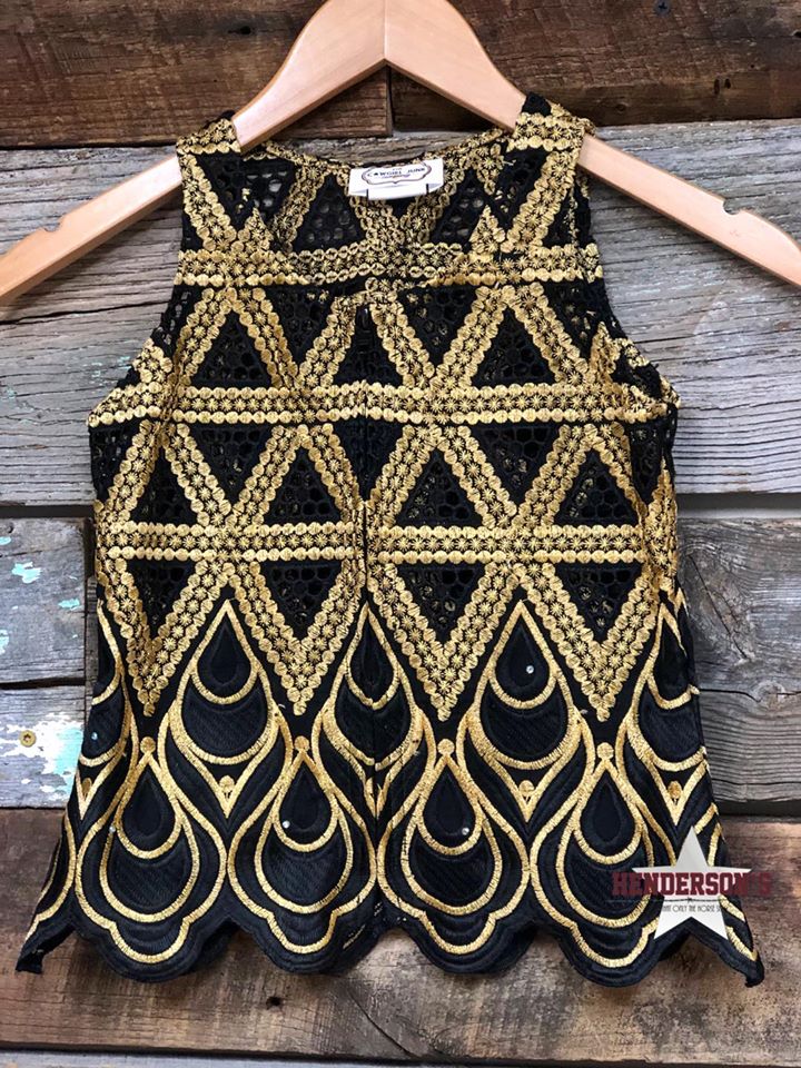 Gold Triangles "Mini"  Youth Show Vest - Henderson's Western Store