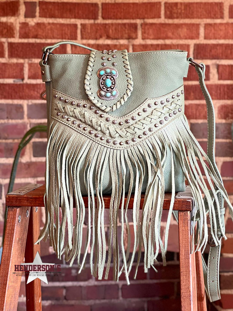 Fringe Concealed Carry Crossbody ~ Green - Henderson's Western Store