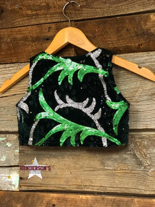 Load image into Gallery viewer, Green Velvet Youth &quot;Mini&quot; Bolero - Henderson&#39;s Western Store
