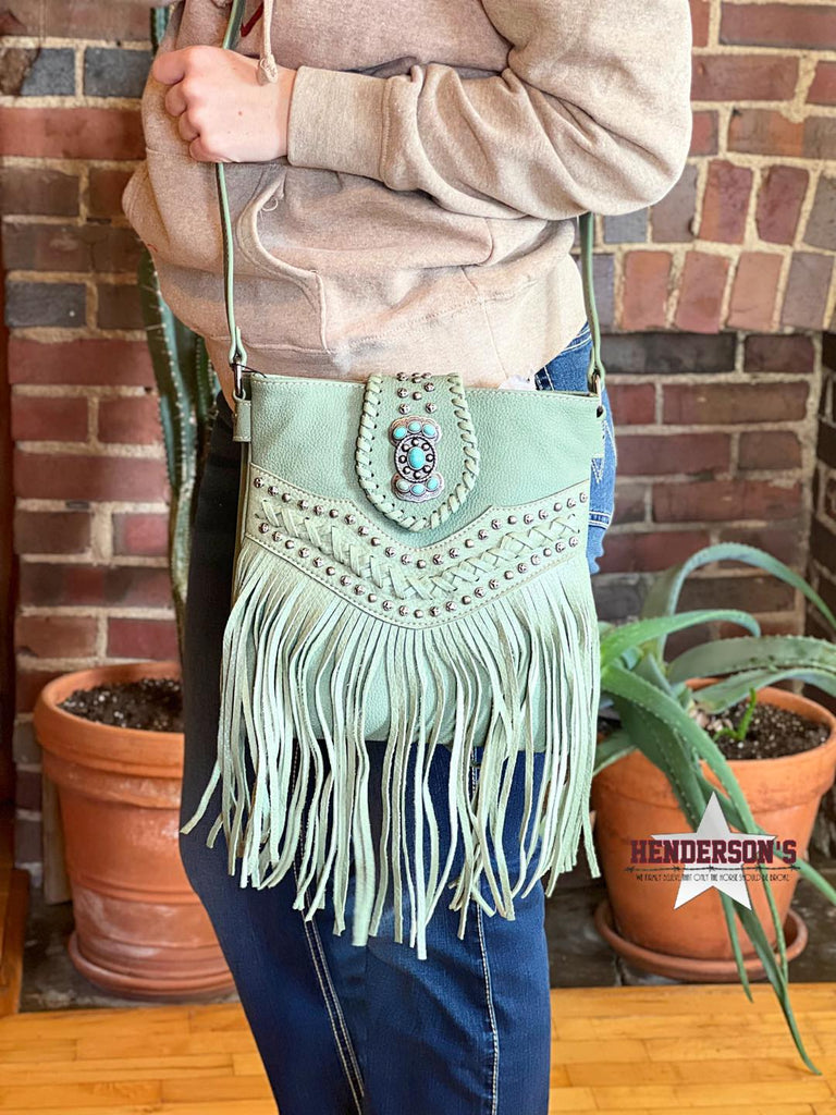 Fringe Concealed Carry Crossbody ~ Green - Henderson's Western Store