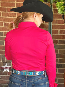 Load image into Gallery viewer, Solid Button Down Shirts ~ Hot Pink - Henderson&#39;s Western Store