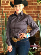 Sateen Concealed Zipper Show Shirt - Charcoal Show Shirt Royal Highness   