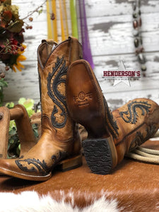 Load image into Gallery viewer, Charcoal Overlay Boots - Henderson&#39;s Western Store