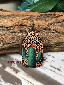 Load image into Gallery viewer, Hand Sanitizer Holder ~ Cactus Accessories Cowgirl Junk Co. Leopard Cactus  