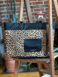 Load image into Gallery viewer, Leopard Print Wide Tote - Henderson&#39;s Western Store