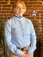 RHC Ladies Hunt Shirt ~ Light Blue - Henderson's Western Store