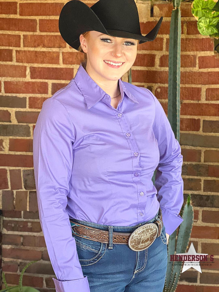 Solid Button Down Shirts ~ Lilac - Henderson's Western Store