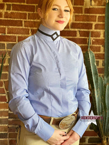 Load image into Gallery viewer, RHC Ladies Hunt Shirt ~ Navy - Henderson&#39;s Western Store