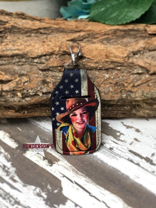 Load image into Gallery viewer, Hand Sanitizer Holder Accessories Cowgirl Junk Co. Patriotic Cowgirl  