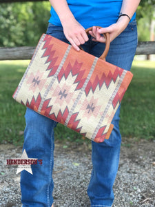 Load image into Gallery viewer, Aztec Messenger Tote ~ Orange - Henderson&#39;s Western Store