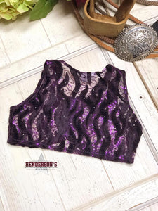 Load image into Gallery viewer, Purple Velvet Youth &quot;Mini&quot; Bolero - Henderson&#39;s Western Store