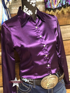 Load image into Gallery viewer, Silk Winning Show Shirt ~ Purple - Henderson&#39;s Western Store