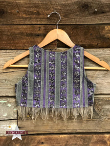 Load image into Gallery viewer, Purple Stripes Youth &quot;Mini&quot; Bolero - Henderson&#39;s Western Store