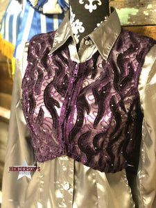 Load image into Gallery viewer, Purple Velvet Bolero - Henderson&#39;s Western Store