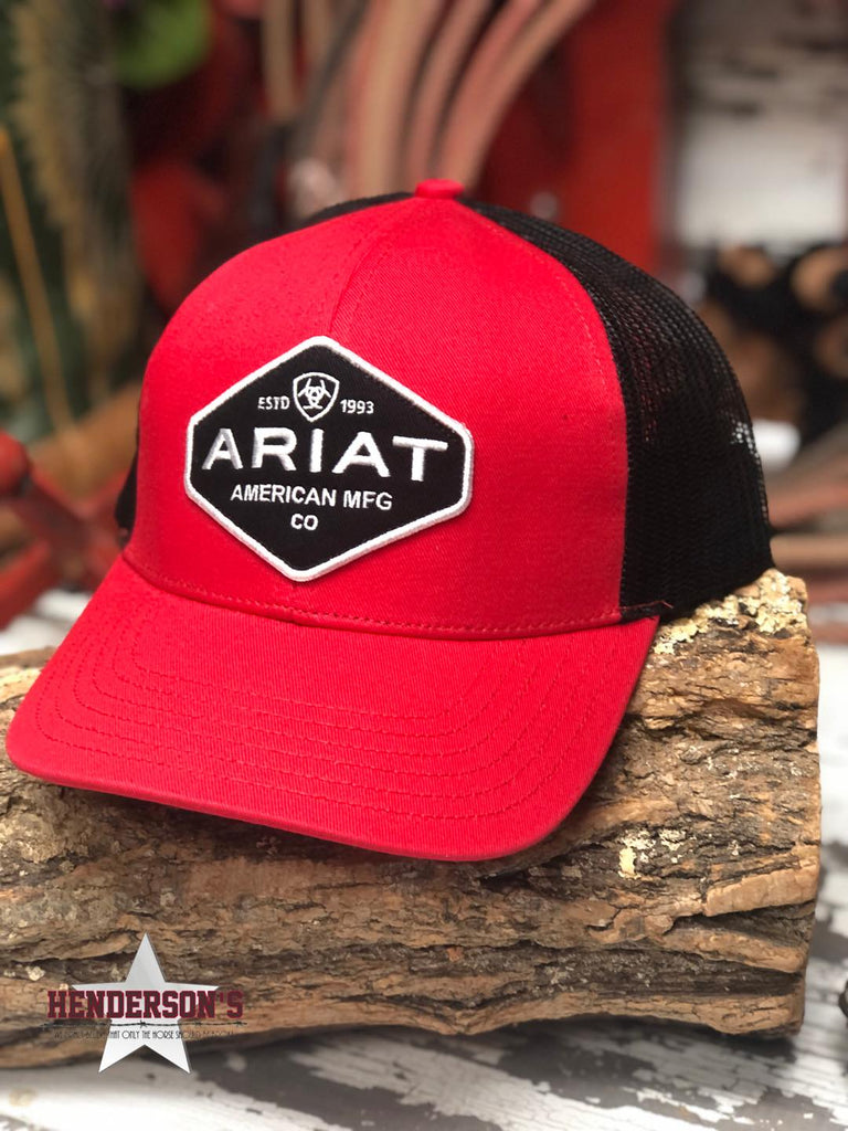 Ariat Ball Cap ~ Red & Black - Henderson's Western Store