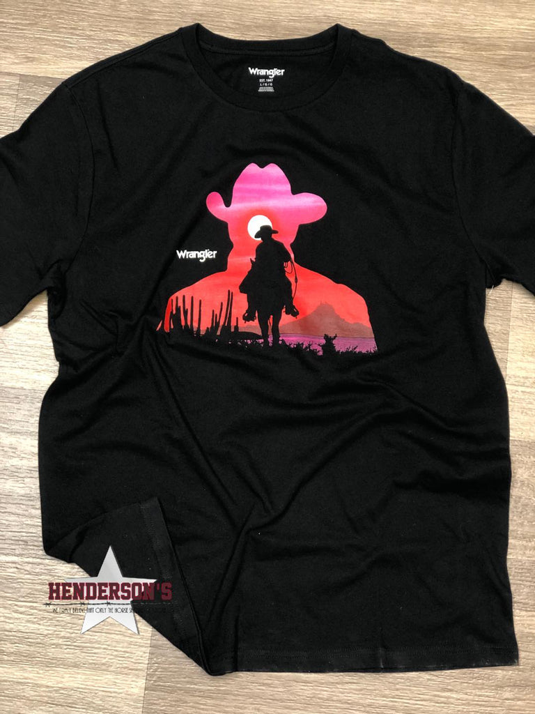 Men's Wrangler Rider Tee ~ Black - Henderson's Western Store