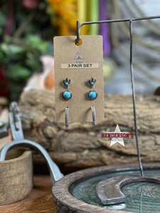 Load image into Gallery viewer, Western Turquoise Earrings - Henderson&#39;s Western Store