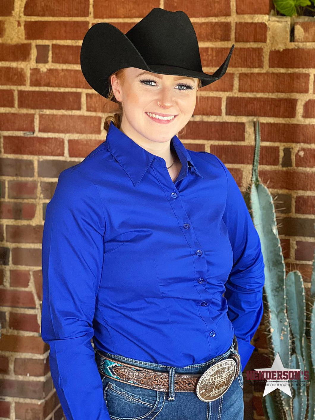 Solid Button Down Shirts ~ Royal Blue - Henderson's Western Store