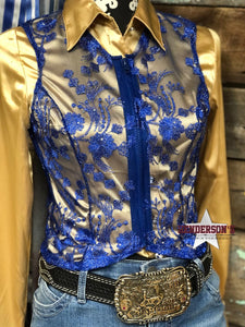 Load image into Gallery viewer, Royal Blue Buckle Crop - Henderson&#39;s Western Store