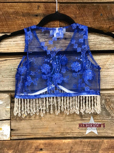 Load image into Gallery viewer, Royal Sheer Youth &quot;Mini&quot; Bolero ~ Crystal Beads - Henderson&#39;s Western Store