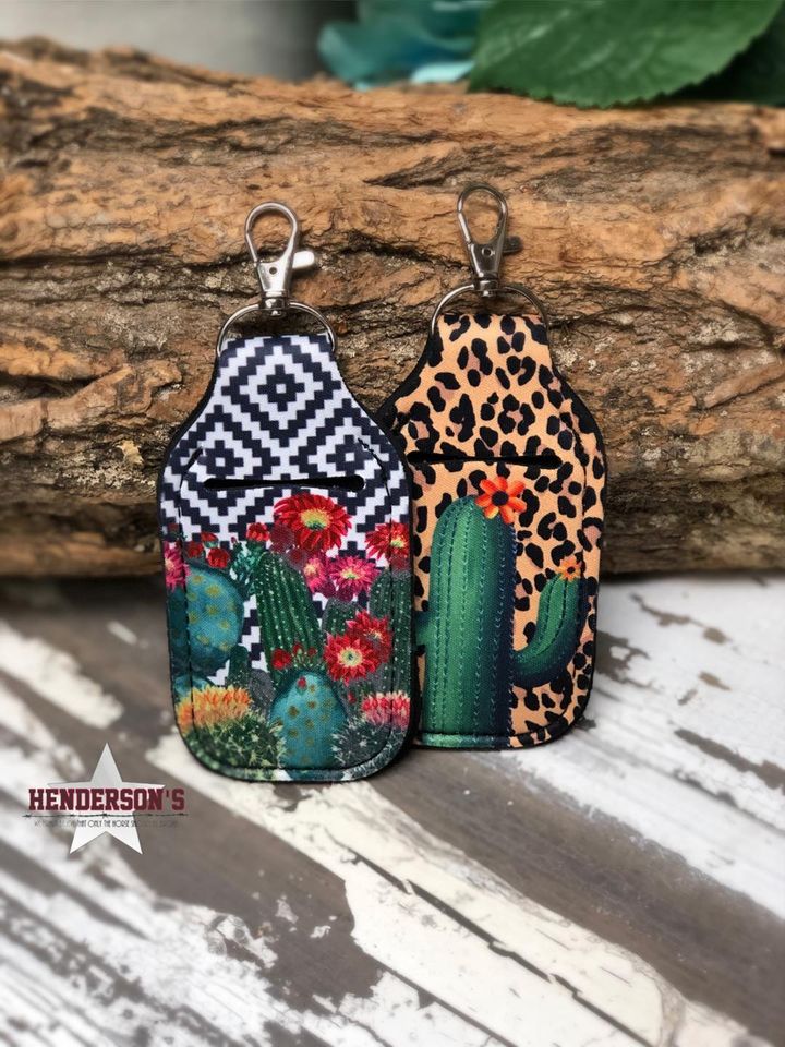 Hand Sanitizer Holder ~ Cactus Accessories Cowgirl Junk Co.   