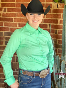 Load image into Gallery viewer, Solid Button Down Shirts ~ Seafoam - Henderson&#39;s Western Store
