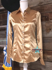 Load image into Gallery viewer, Silk Winning Show Shirt ~ Gold - Henderson&#39;s Western Store