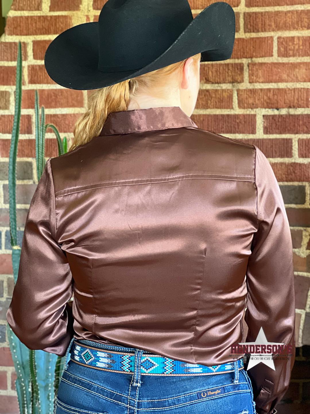 Silk Winning Show Shirt ~ Chocolate - Henderson's Western Store