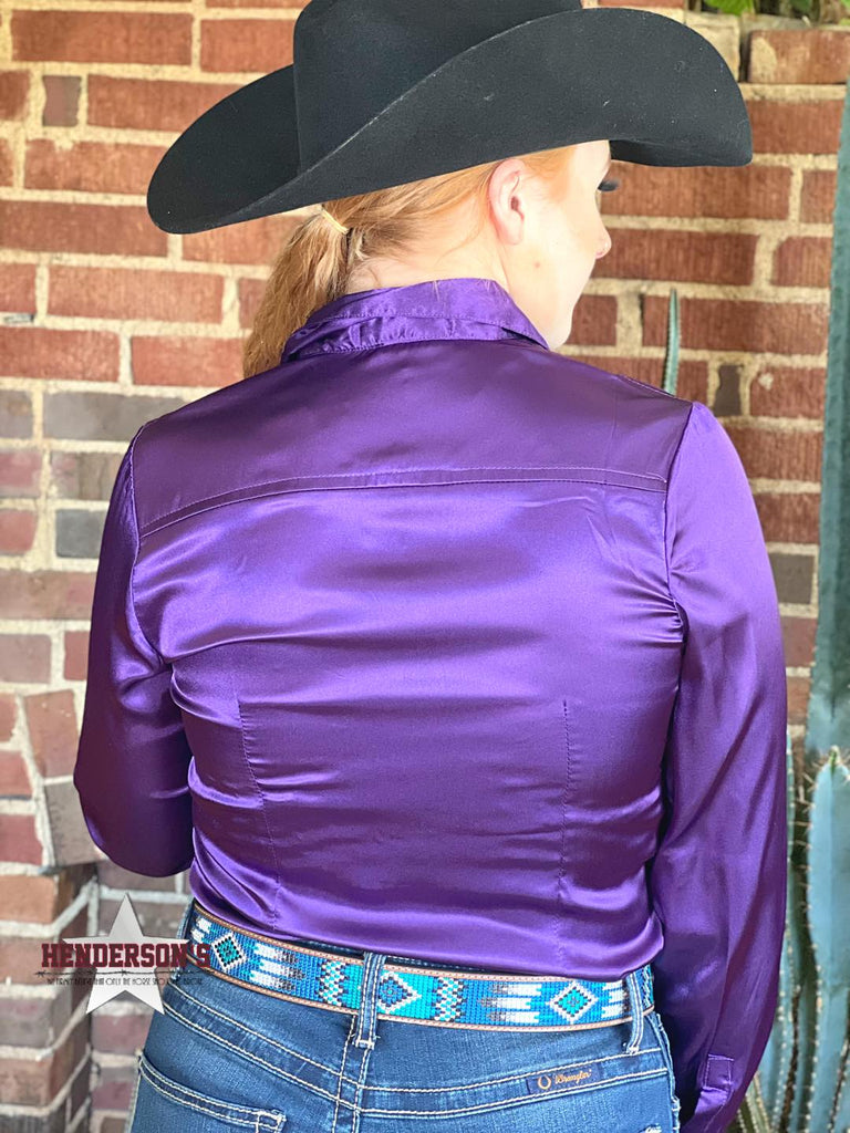 Silk Winning Show Shirt ~ Purple - Henderson's Western Store