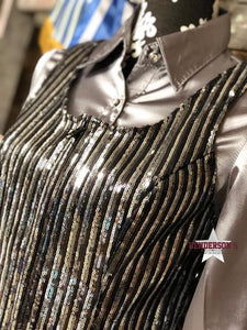 Load image into Gallery viewer, Silver Line Show Vest - Henderson&#39;s Western Store