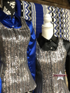 Load image into Gallery viewer, Silver Stripes Show Vest - Henderson&#39;s Western Store