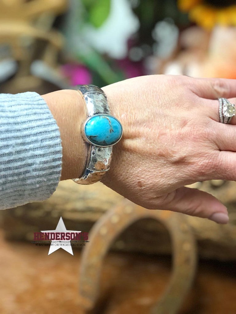 Turquoise Small Stone Casting Bracelet - Henderson's Western Store