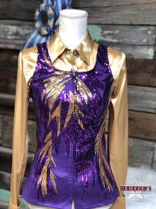 Load image into Gallery viewer, Sparkling Grape Show Vest - Henderson&#39;s Western Store