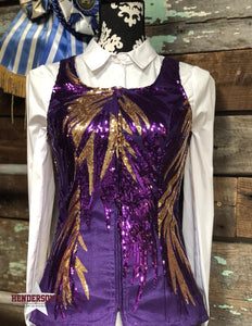 Load image into Gallery viewer, Sparkling Grape Show Vest - Henderson&#39;s Western Store