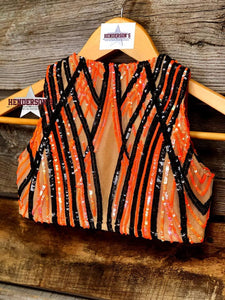Load image into Gallery viewer, Spiced Pumpkin &quot;Mini&quot; Youth Bolero ~ Small Children&#39;s Show Wear Cowgirl Junk Co.   