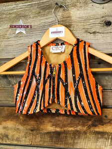 Load image into Gallery viewer, Spiced Pumpkin &quot;Mini&quot; Youth Bolero ~ Small Children&#39;s Show Wear Cowgirl Junk Co.   