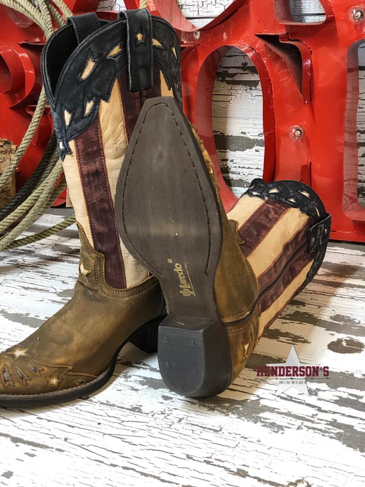 Ladies Laredo Tan Stars And Stripes Women's Boots Laredo   