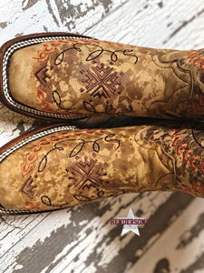 Load image into Gallery viewer, Straw Embroidery Boot - Henderson&#39;s Western Store