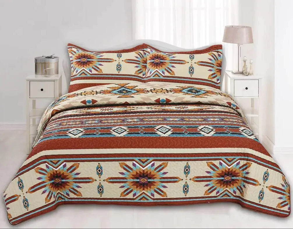 Sunset Navajo 3pc Bedspread - Henderson's Western Store
