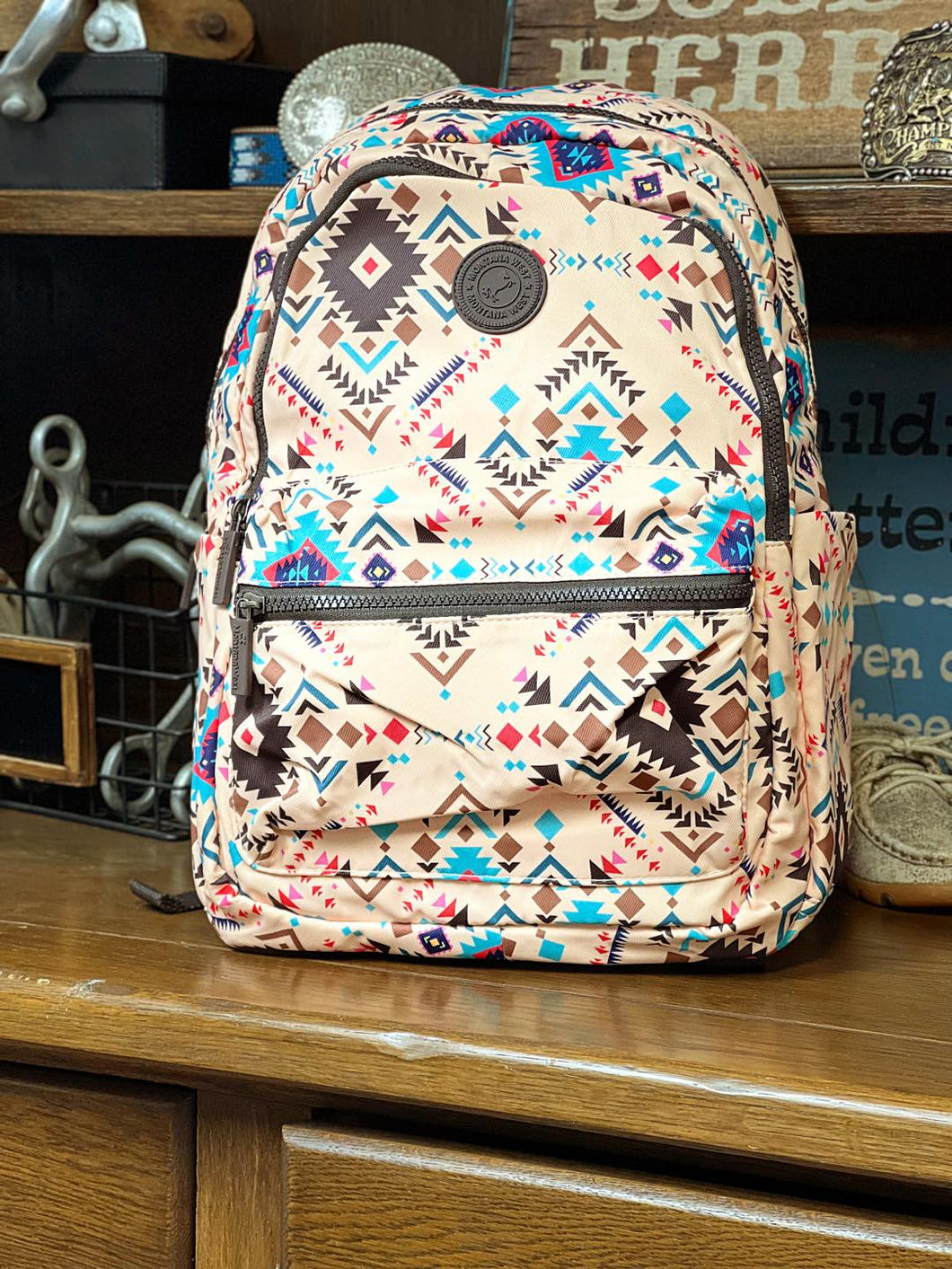 Diaper Backpack by Montana West ~ Tan Aztec - Henderson's Western Store
