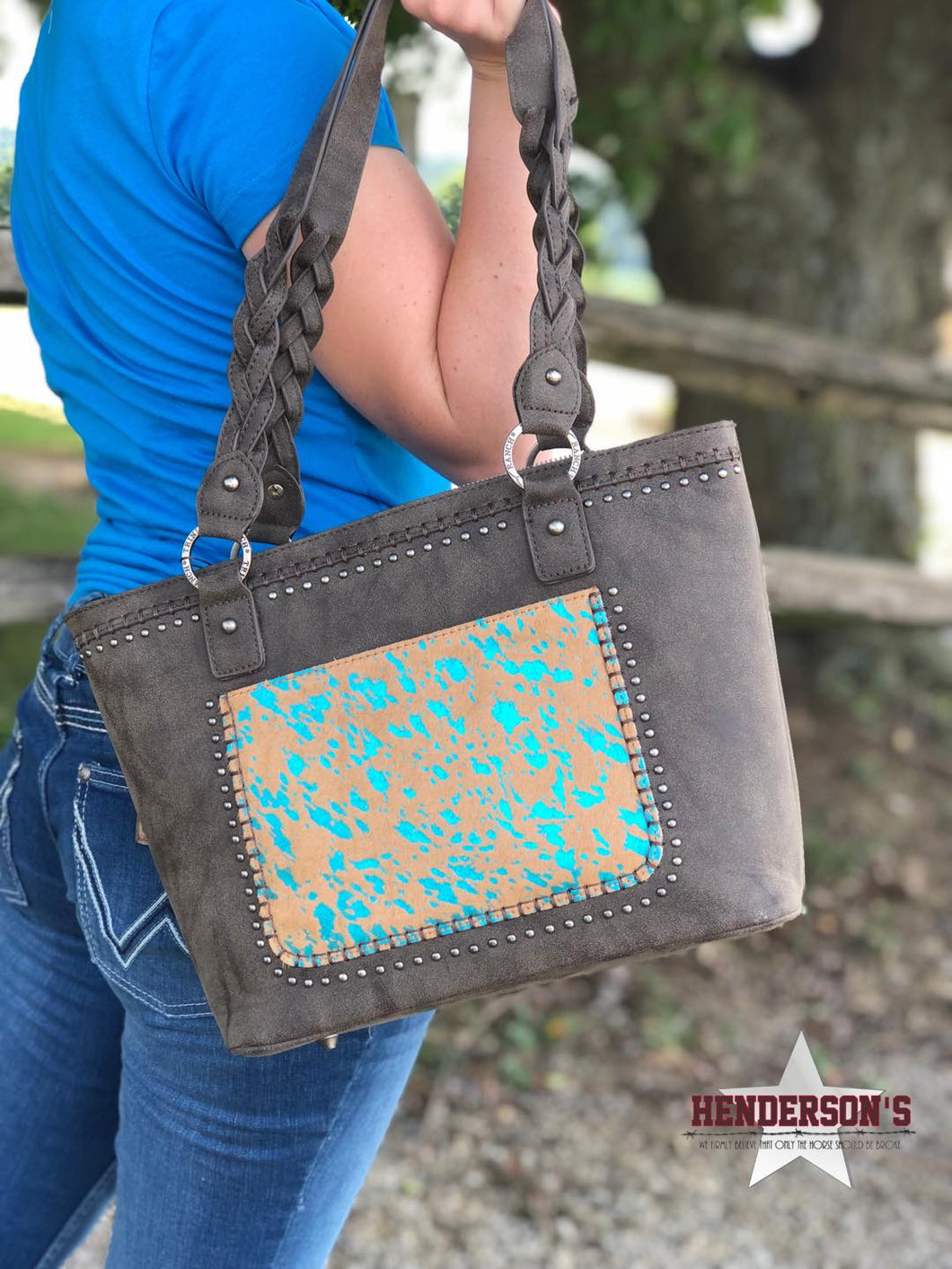 Hair On Concealed Carry Tote ~ brown - Henderson's Western Store