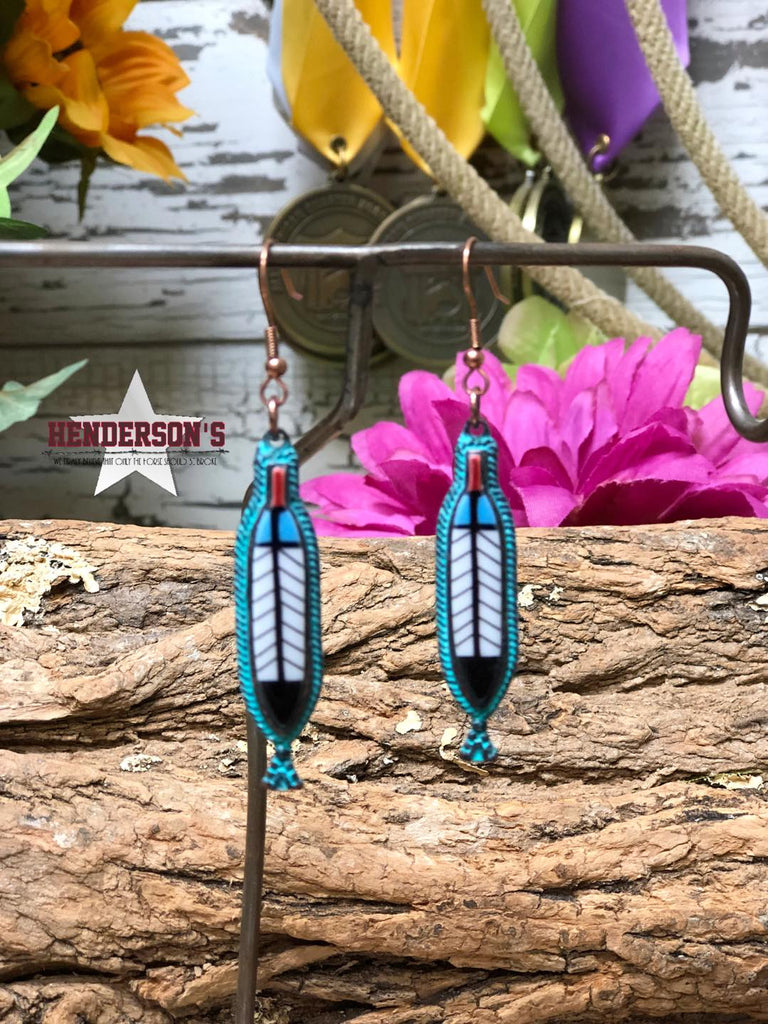 Tribal Feather Earrings - Henderson's Western Store