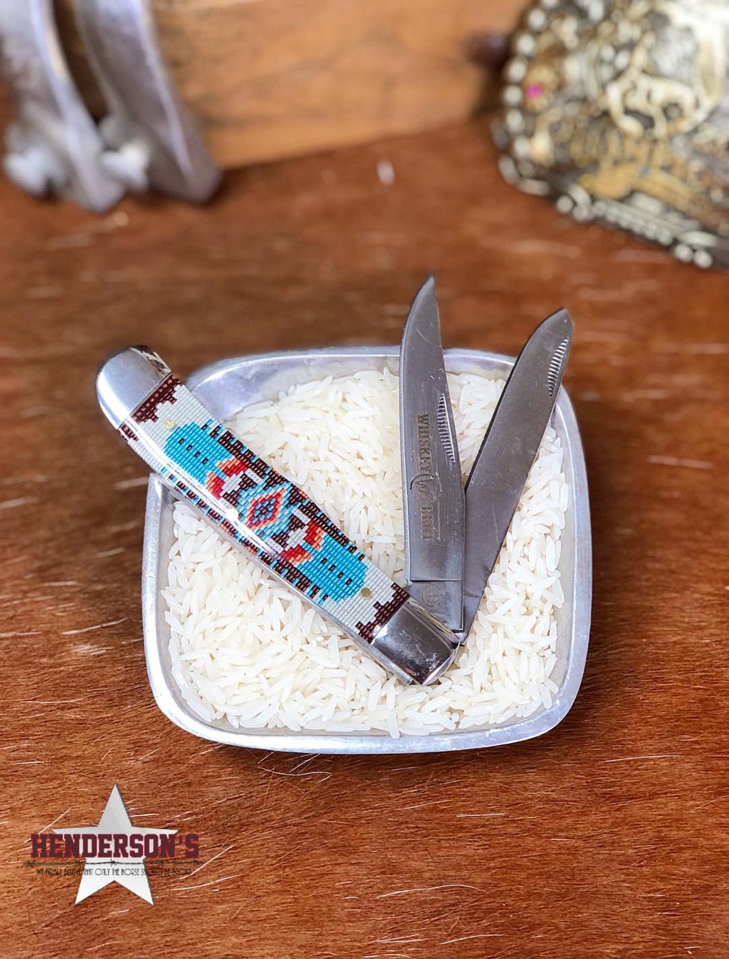 Whiskey Bent Knife ~ Turquoise Bead - Henderson's Western Store