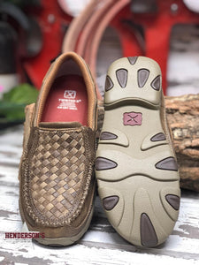 Load image into Gallery viewer, Ladies Twisted X Slip On Driving Moc ~ Tan Basketweave - Henderson&#39;s Western Store