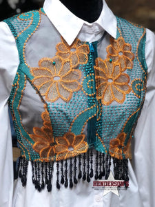 Load image into Gallery viewer, Under The Sea Show Bolero W/Beaded Fringe - Henderson&#39;s Western Store