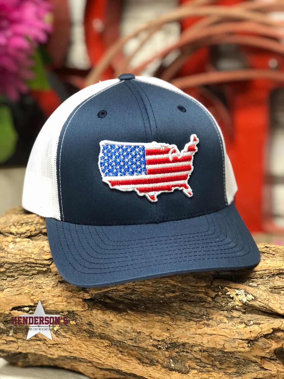 US Flag Cap ~ Navy Ball Caps Oil Field   